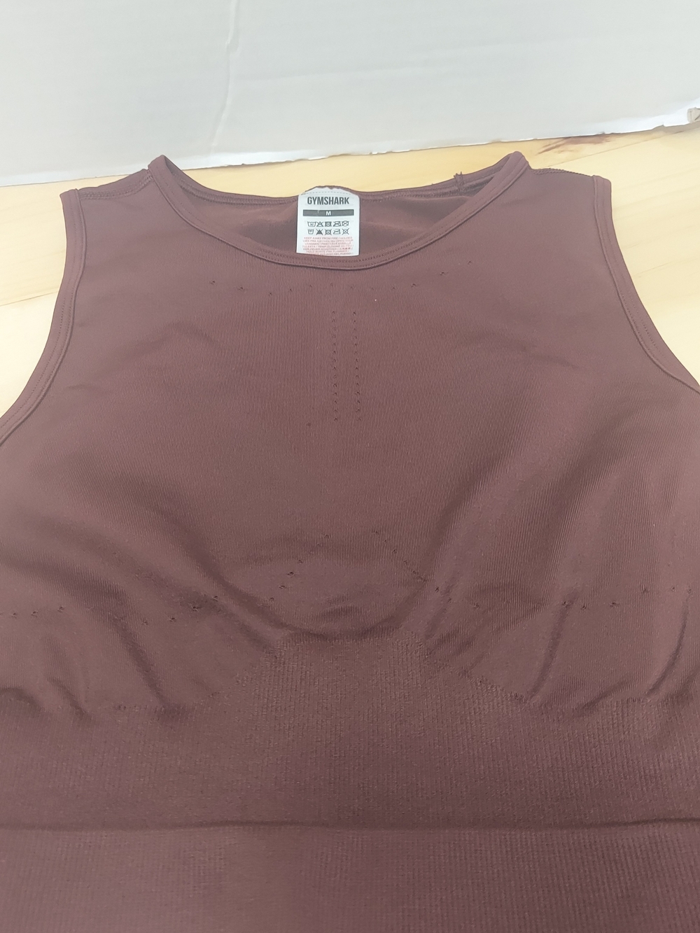 Gymshark Seamless Crop Tank - Maroon Brown Tone